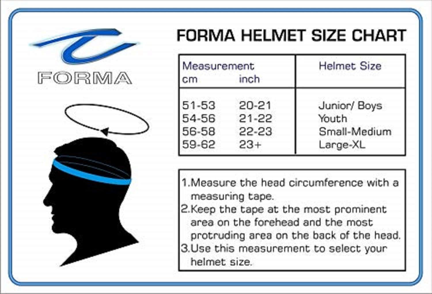 Forma Size Chart