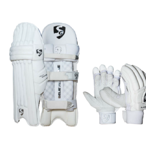 Sg Test White Batting Pads & Gloves Combo