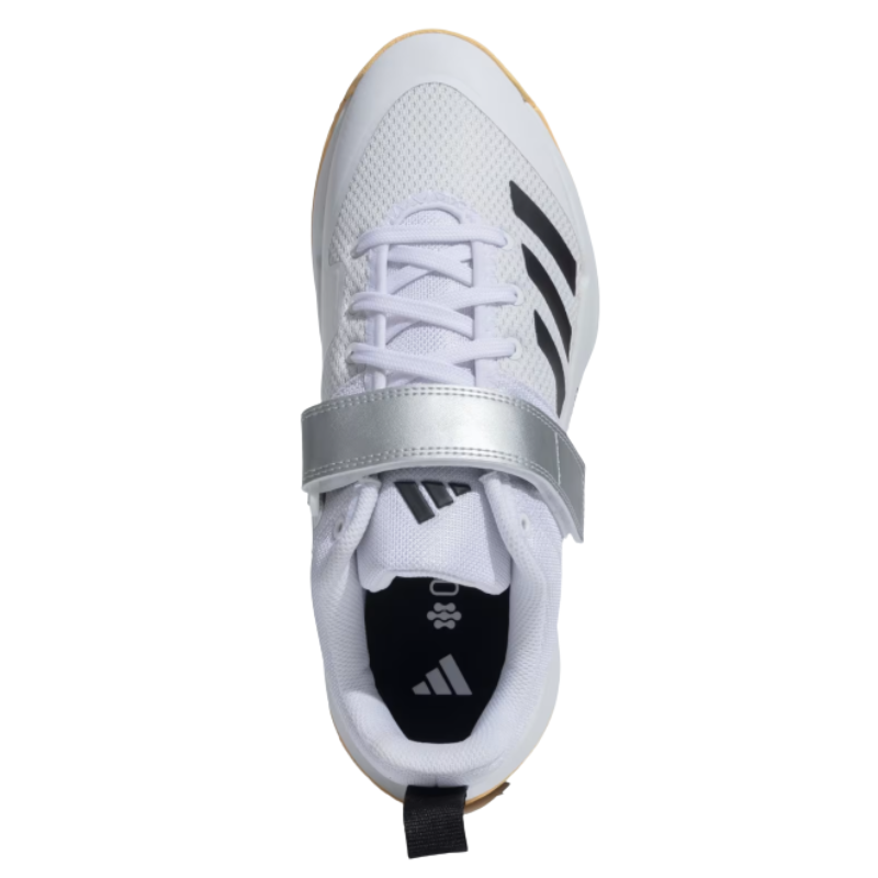Adidas SCORERUN 2.0 Rubber Studs Shoes White/Yellow โ Lightweight breathable cricket shoes with cushioned EVA midsole and high-traction rubber outsole. 9