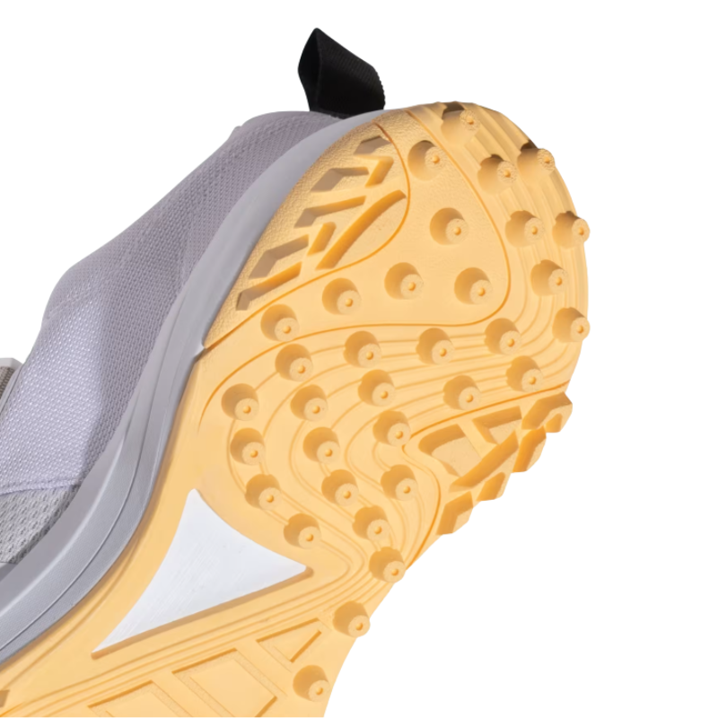 Adidas SCORERUN 2.0 Rubber Studs Shoes White/Yellow โ Lightweight breathable cricket shoes with cushioned EVA midsole and high-traction rubber outsole. 4