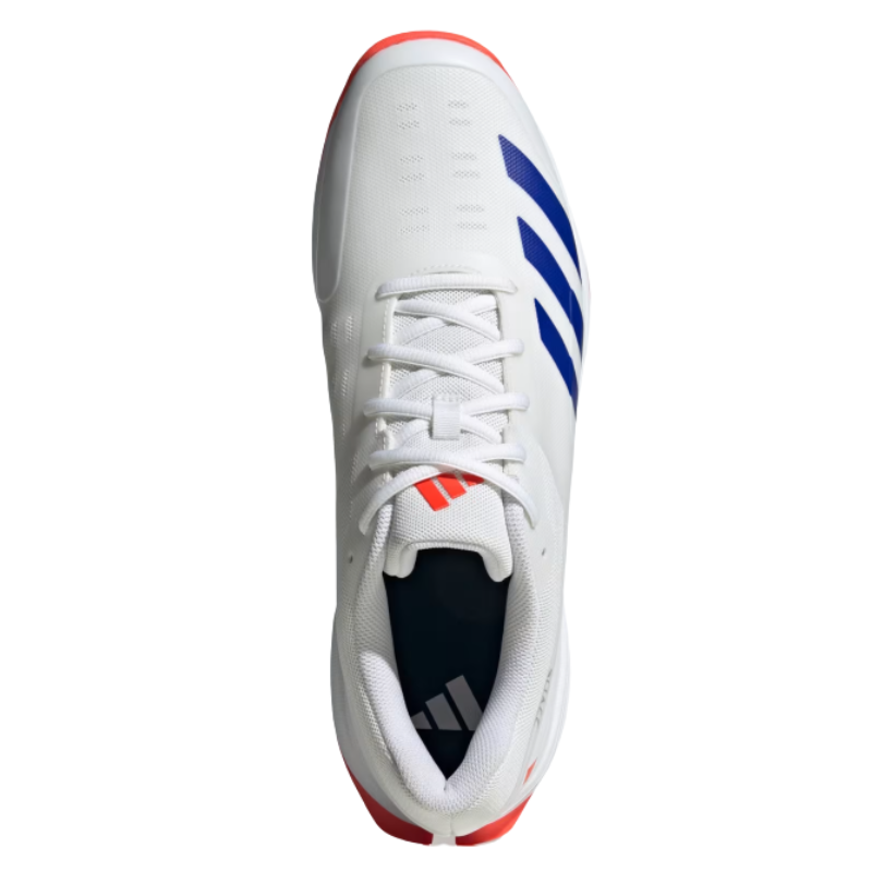 Adidas 22 Yard Cricket Shoes Spikes White/Orange โ Lightweight cricket shoes with Adiprene EVA cushioning and high-traction steel spikes. 8