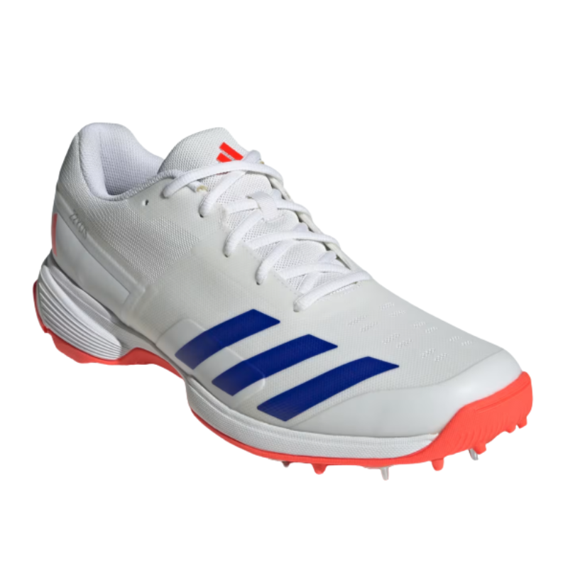 Adidas 22 Yard Cricket Shoes Spikes White/Orange โ Lightweight cricket shoes with Adiprene EVA cushioning and high-traction steel spikes. 4