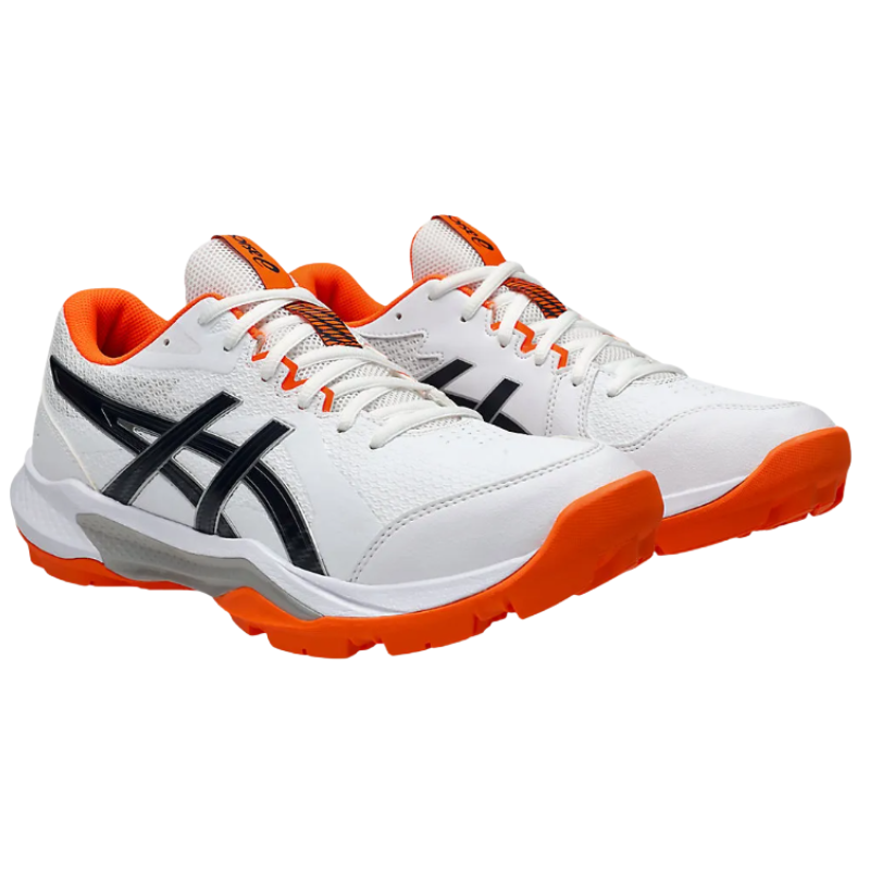 Asics GEL-PEAKE 3 Rubber Studs White/Orange โ Engineered for maximum stability with TRUSSTIC technology and a high-grip wrap-up outsole. 1