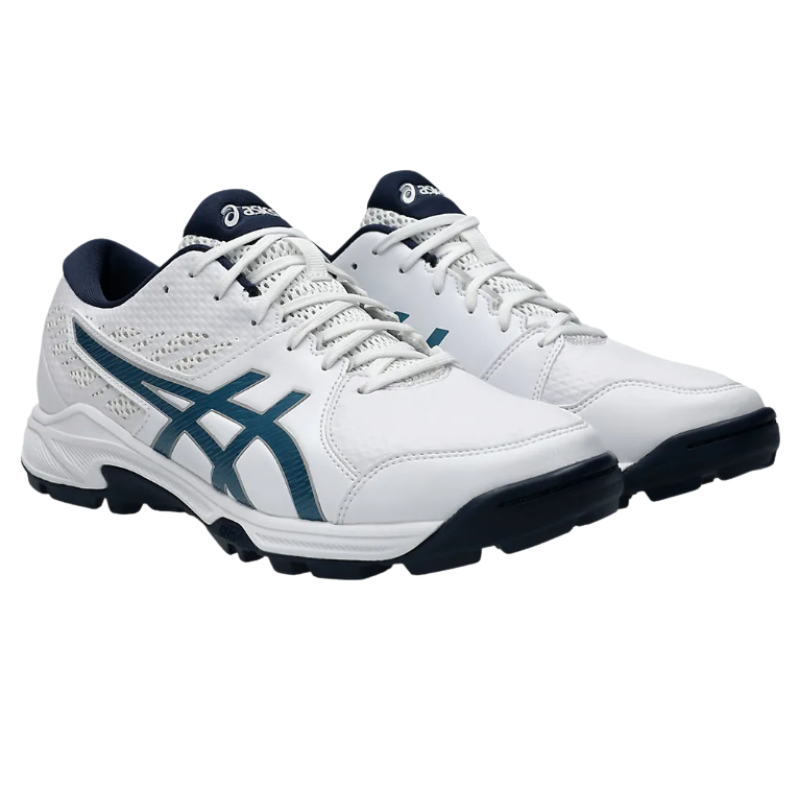 Asics GEL-PEAKE 2 Rubber Studs Atlantis-Blue/White โ Durable outdoor sports shoe with synthetic leather overlays, midfoot support panels, and rearfoot GEL cushioning. 1